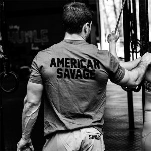 Men T-shirt American Savage – Savage Barbell