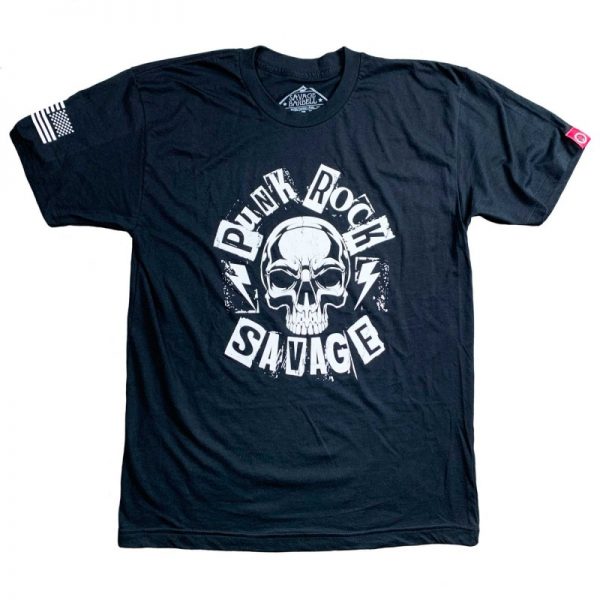 Men T-shirt Punk Rock Black – Savage Barbell