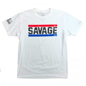 Men T-shirt Red White Blue – Savage Barbell