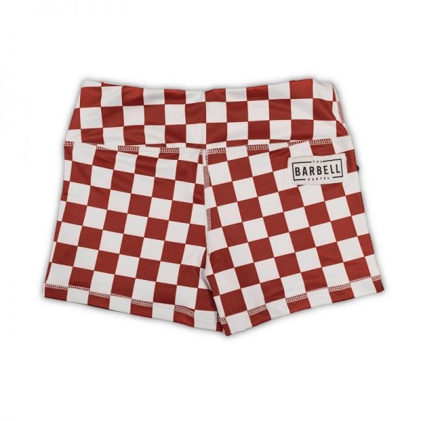 Comp Short 2.0 - Maroon Checkered - The Barbell Cartel