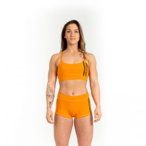 Low Rise Booty Shorts - Viper Orange - Savage Barbell