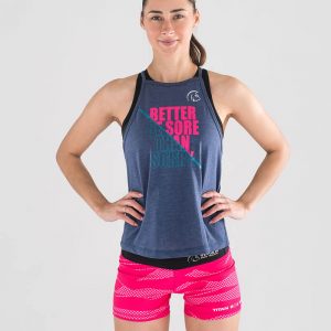 Top Halter Never Give Up Navy – Titan Box Wear