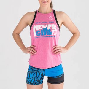 Top Halter Never Give Up Pink – Titan Box Wear