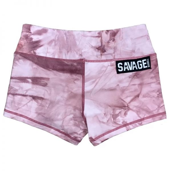 Booty Shorts Mauve Tie and Dye - Savage Barbell