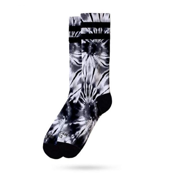 MONOCHROME TIE DYE - Mid High Socks - American Socks