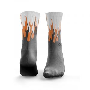 Meias HOT RODS Orange & Grey - HEXXEE Socks