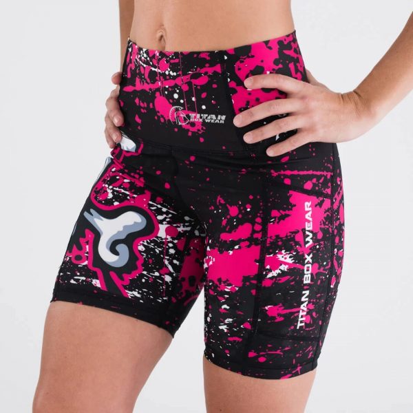 Calções Biker - Doom Black/Pink - Titan Box Wear