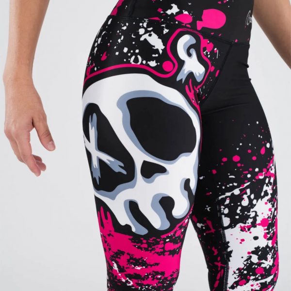Leggings Cintura Subida Doom Black/Pink – Titan Box Wear