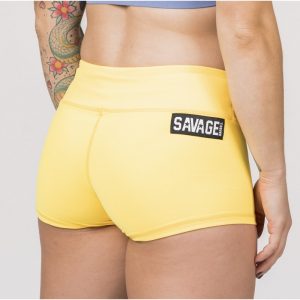 Booty Shorts YELLOW- Savage Barbell