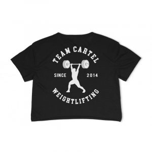 CARTEL WEIGHTLIFTING Black Crop T-Shirt - The Barbell Cartel