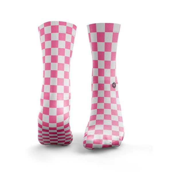 Meias CHECKERBOARD Pink - HEXXEE Socks