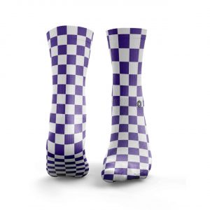 Meias CHECKERBOARD Purple - HEXXEE Socks
