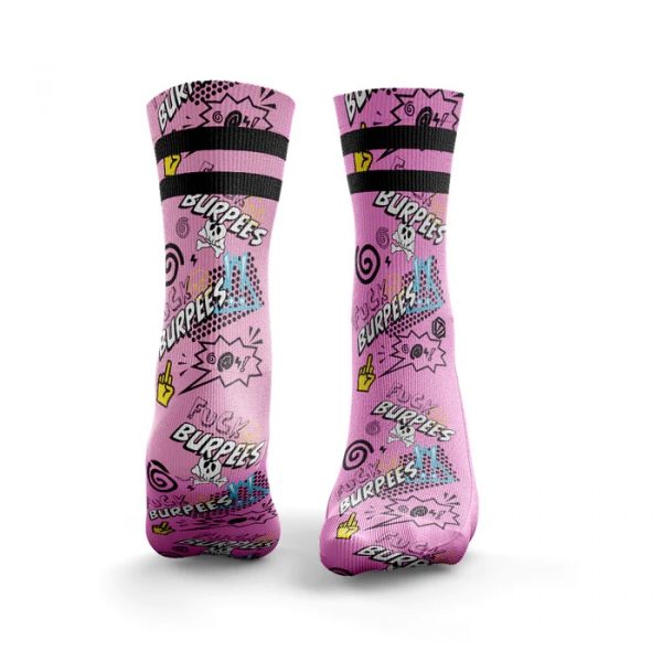 Meias F BURPEES Pink - HEXXEE Socks