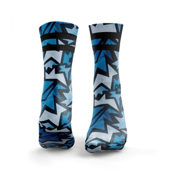 Meias FIZZER 2Stripe Bright Blue - HEXXEE Socks